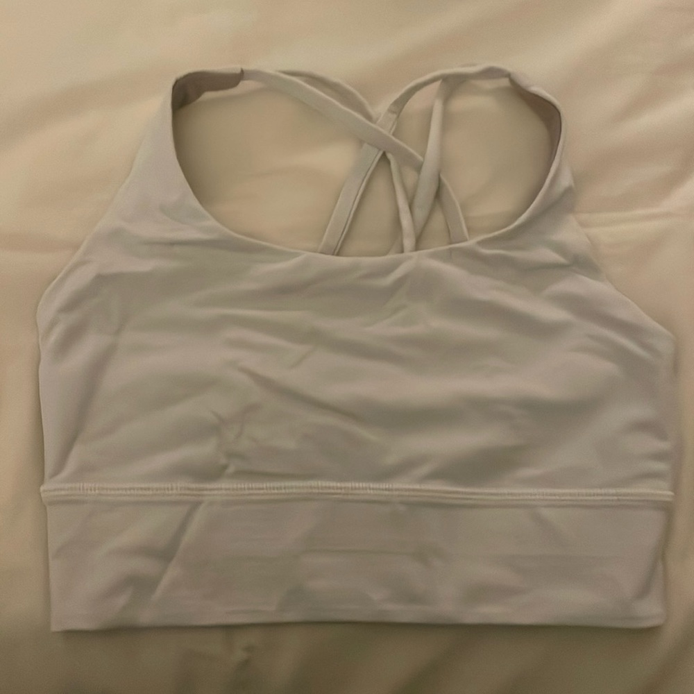 Lululemon Energy Longline Bra Size 4 in White